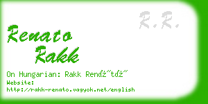 renato rakk business card